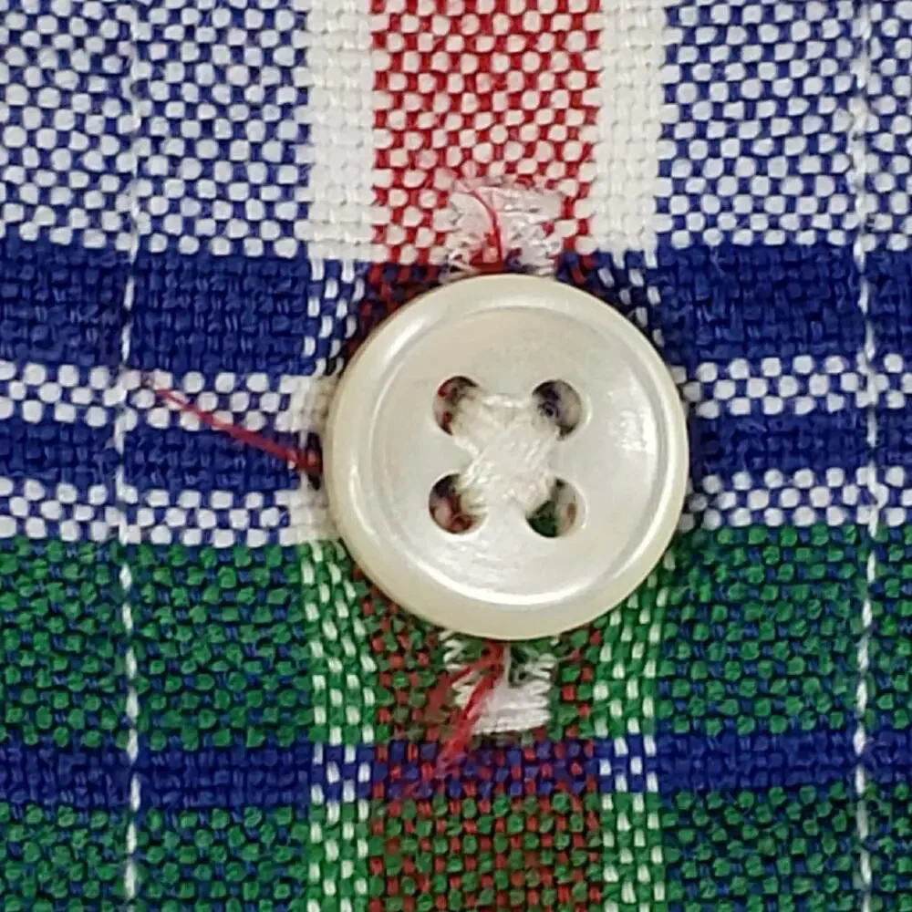 Polo Ralph Lauren Shirt Oxford Men's Large L Blue Red Plaid SS Button Down